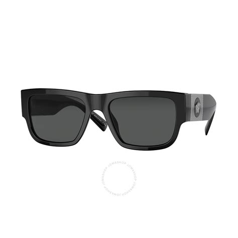 Versace Dark Gray Rectangular Men's Sunglasses VE4406 